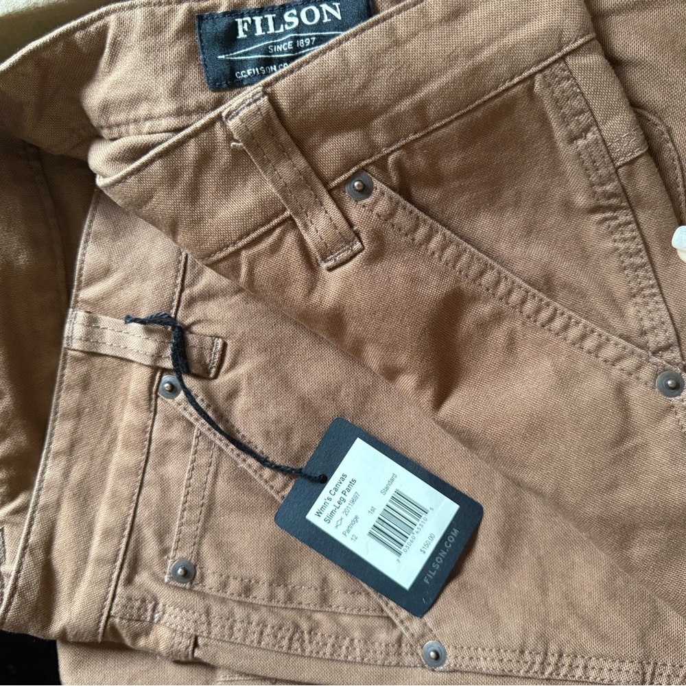 Filson Tan Canvas Workwear Trousers